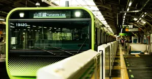 Takanawa Gateway Station's futuristic design on the Yamanote Line