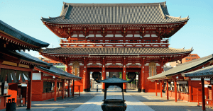 A Japanese shrine entrance